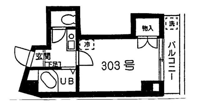 エクセル天王町(1K/3階)の間取り写真
