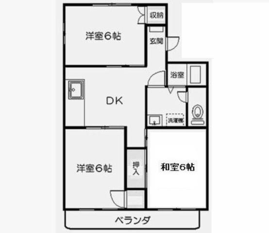 ラフォーレ クラマエ(3DK/2階)の間取り写真
