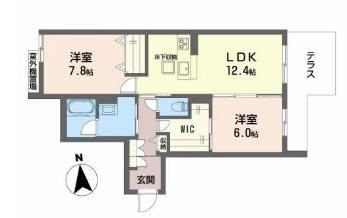 シャーメゾンプリマヴェーラ(2LDK/2階)の間取り写真