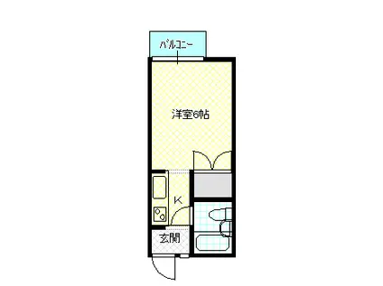 グローバルハイツ(1K/1階)の間取り写真