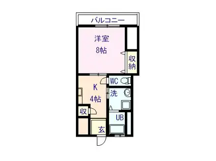 スターハイツ(1K/1階)の間取り写真