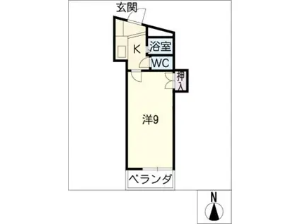 富士レイホービル第3(1K/2階)の間取り写真