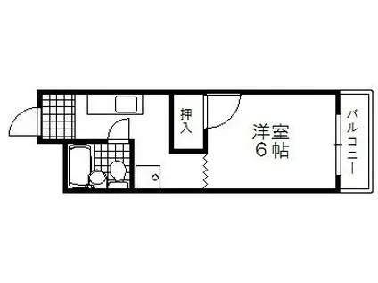 ロイヤルコーポ参番舘(1K/3階)の間取り写真