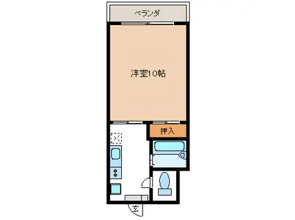 PLAZA古沢I番館(1K/4階)の間取り写真
