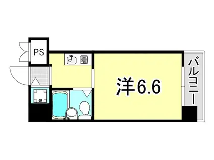 ジョイフル出屋敷I(ワンルーム/4階)の間取り写真