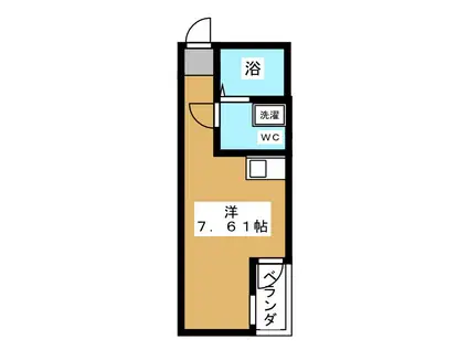 BACE六浦東(ワンルーム/2階)の間取り写真