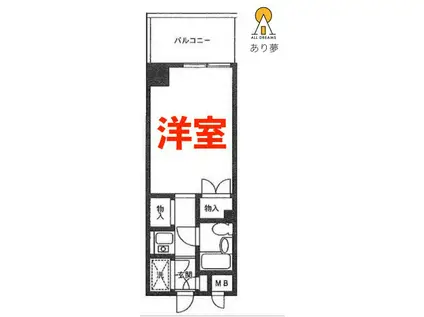 クレスト横浜白楽(ワンルーム/3階)の間取り写真