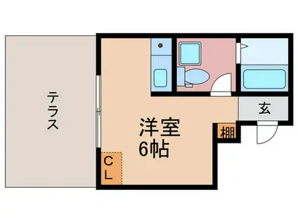 ビオス京都西陣アヤナス(ワンルーム/1階)の間取り写真