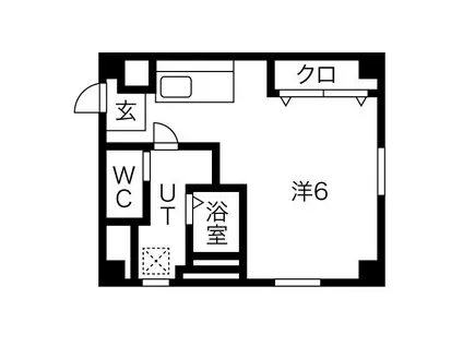 木村ビル(ワンルーム/4階)の間取り写真