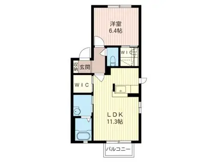 メゾン・ド・ボナール(1LDK/2階)の間取り写真