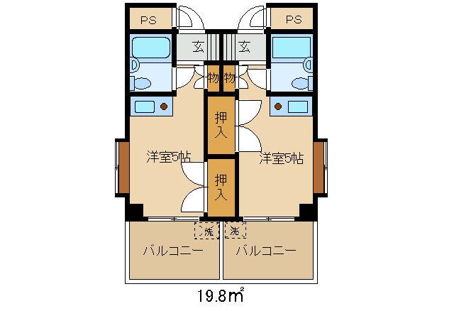 高崎MTビル(1K/4階)の間取り写真