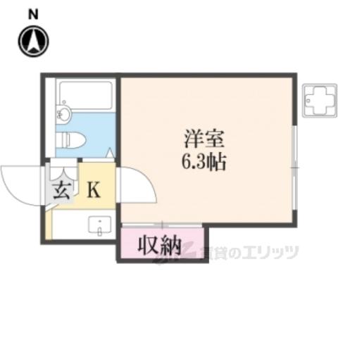 レオパレス新伊丹第2(1K/1階)の間取り写真