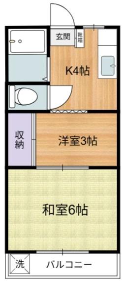 昌栄コーポ(2K/2階)の間取り写真