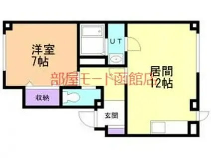 BETTER R 北斗(1LDK/1階)の間取り写真