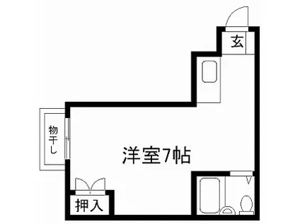 メゾンドアリス(ワンルーム/3階)の間取り写真