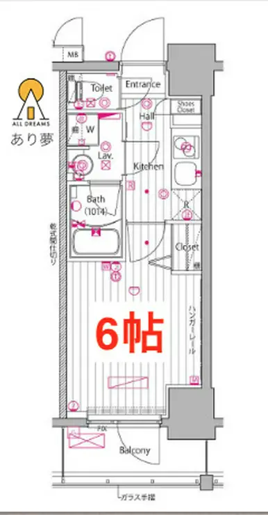 ガーラ・グランディ川崎榎町 4階階 間取り
