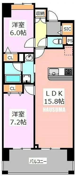 ロイヤルパークス新田 5階階 間取り