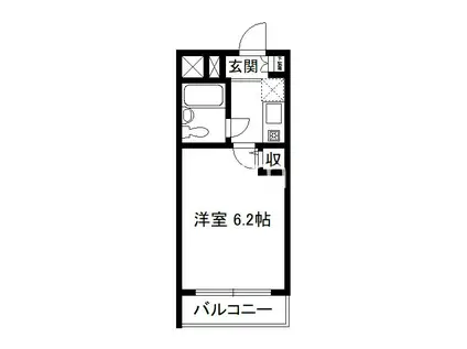 デトム・ワン 室町二条(1K/3階)の間取り写真