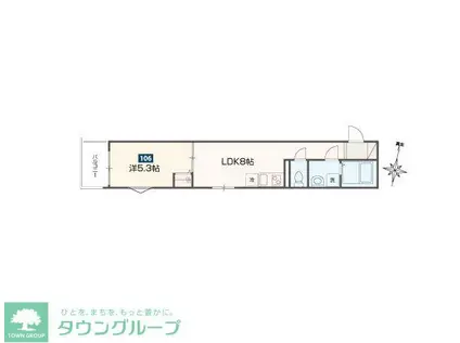クラブレジデンス東青梅(1LDK/1階)の間取り写真