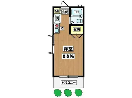 フェリーチェT.N(ワンルーム/2階)の間取り写真