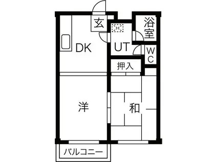 PIA松光ビル(1LDK/1階)の間取り写真