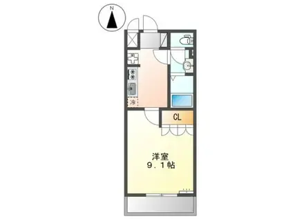 ベルメゾンSKY(1K/2階)の間取り写真