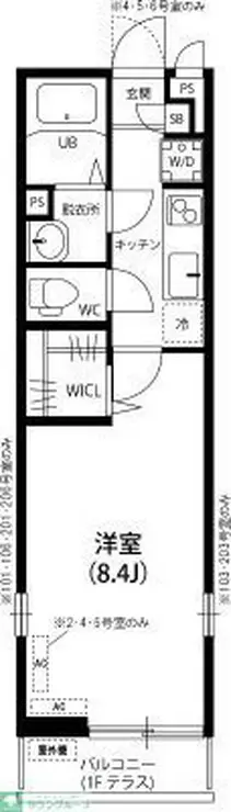 リブリ・ル・シャドール 1階階 間取り