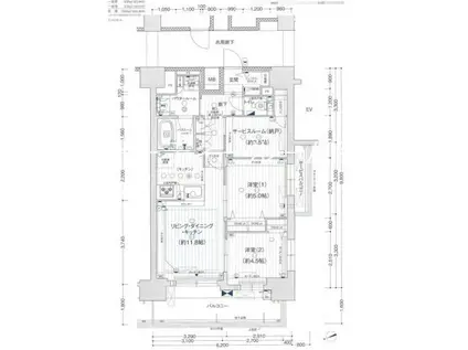 プレサンスジェネ上前津(3LDK/14階)の間取り写真
