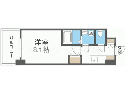 S-RESIDENCE緑橋SERIO(1K/3階)の間取り写真