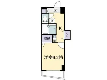 クレセントトミザワ(1K/5階)の間取り写真