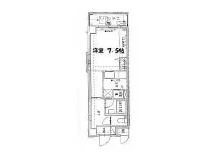 オアーゼ東船橋(1K/1階)の間取り写真