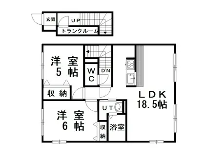 クレイトンアベニュー(2LDK/2階)の間取り写真