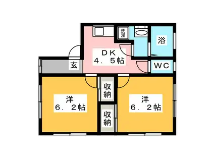 メゾン・ド・SK(2DK/2階)の間取り写真