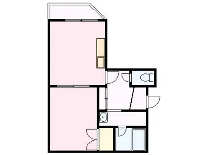 アーバンメゾン旭川(1DK/3階)の間取り写真