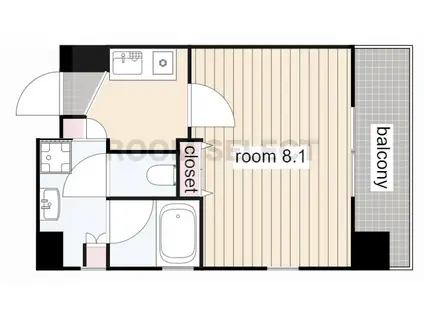 共同ハイツ西大須(1K/5階)の間取り写真