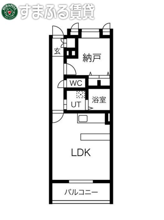 グラン スイートアイ(1LDK/1階)の間取り写真