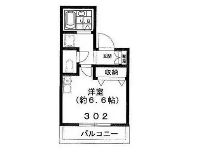 ベルジュ91(ワンルーム/3階)の間取り写真
