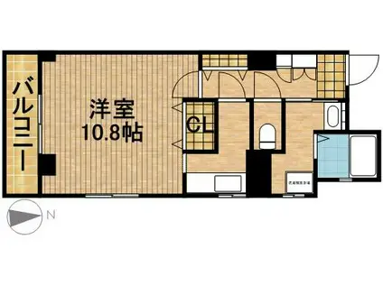 ゆず板屋(1K/2階)の間取り写真