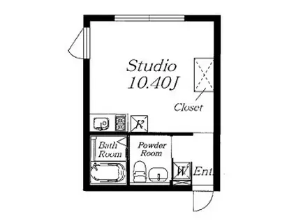 ALERO千石(ワンルーム/2階)の間取り写真