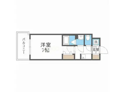 S-RESIDENCE大阪九条ノース(1K/5階)の間取り写真