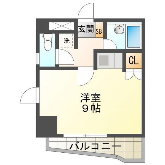 メゾンムツミ50(ワンルーム/2階)の間取り写真