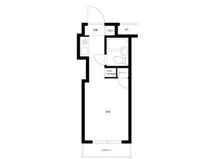 スカイコート品川第2(ワンルーム/4階)の間取り写真