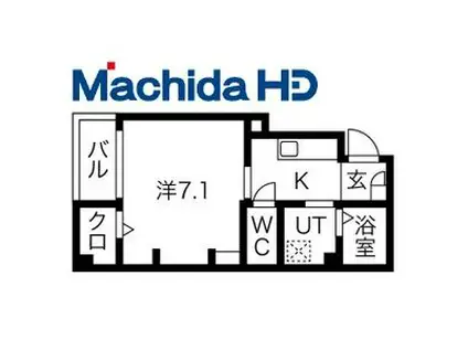 エヌエムスワサントドゥウエスト(1K/2階)の間取り写真