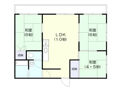 ドリーム常陸大宮(3LDK/1階)の間取り写真