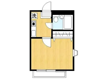 キダカコーポ三ツ沢(1K/2階)の間取り写真