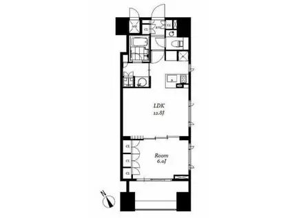 チェスターコート御茶ノ水(1LDK/13階)の間取り写真