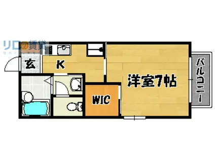 マンハイムII(1K/2階)の間取り写真