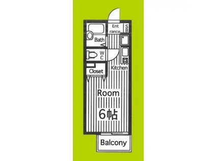 サニーコート加美西I(1K/1階)の間取り写真