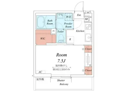 リブリオリンピア(1K/3階)の間取り写真