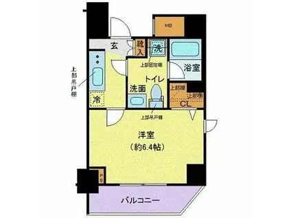 クレヴィスタ大森(1K/11階)の間取り写真